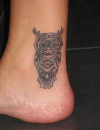 ankle owl ..tattoo by Lewis. Posted in Uncategorized | No Comments »