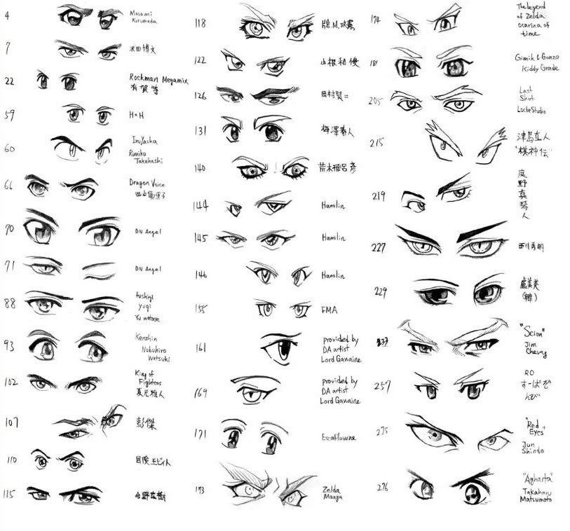 how to draw anime eyes closed
