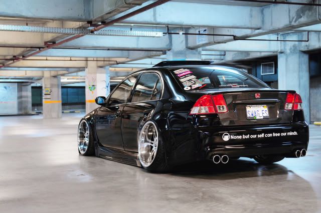 super deep black civic es 2001 slammed :) from indonesia-west java(bandung)