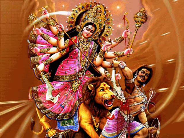 Durga Puja - Happy Dussera - Happy Dasara Orkut Glitter Greetings