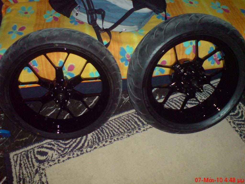 powder coat or spray paint wheels!!