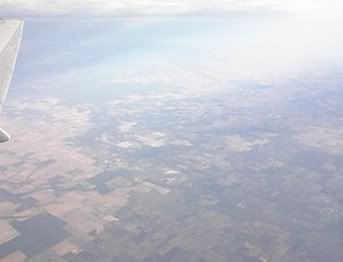 photo of land taken from airplane