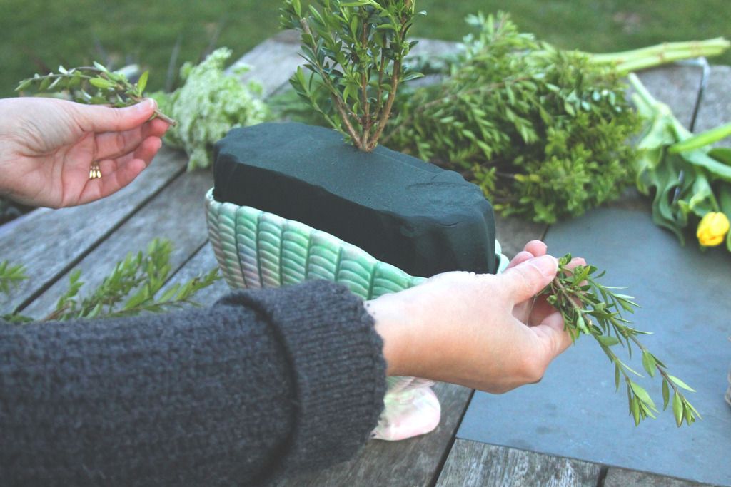 charlestown vintage spring floral DIY arrangement