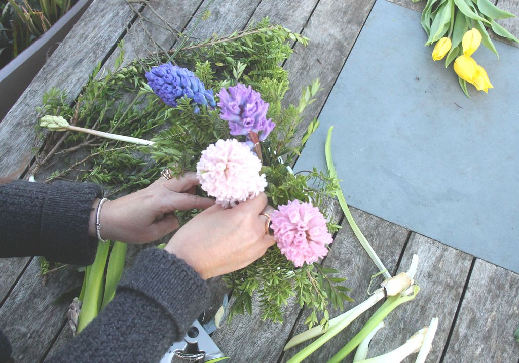 charlestown vintage spring floral DIY arrangement