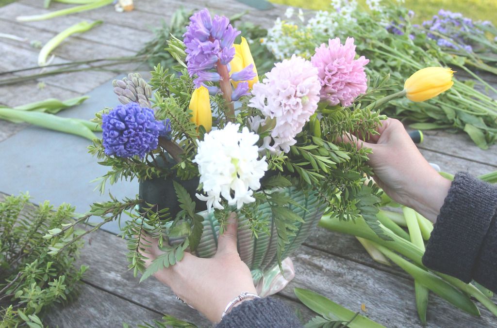 charlestown vintage spring floral DIY arrangement