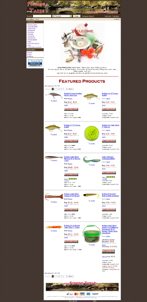 fishing takle, template design, associate 0 matic, associateomatic