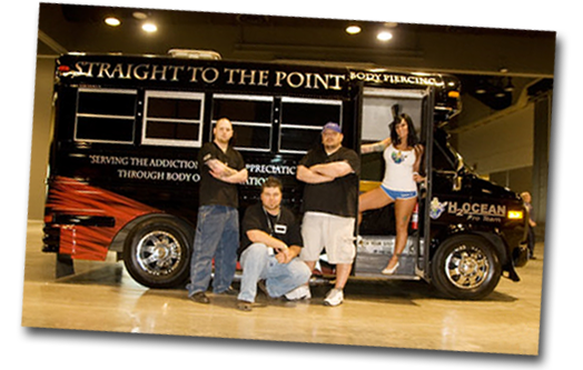 STTP have built a state of the art piercing studio on wheels!