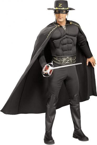 Deluxe Muscle Zorro Adult Costume.