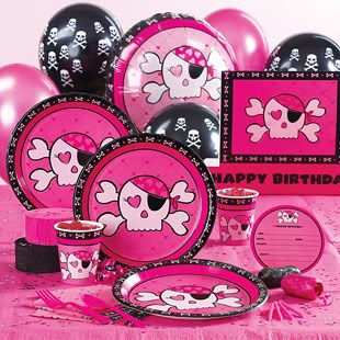 Girl Birthday Party Supplies on Pink Pirate Girl Birthday Party Tableware All Items   Ebay