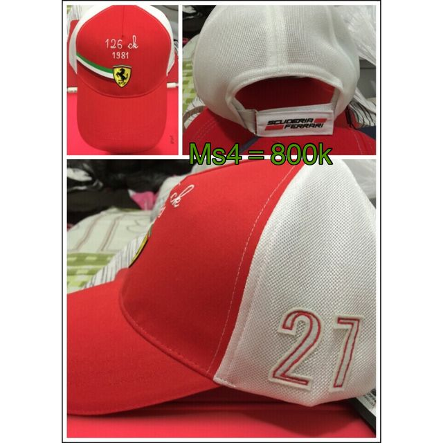 mũ non lưỡi trai Ferrari 9 hãng xách tay mơi về nguyên tem nam nữ đều đội dc - 3