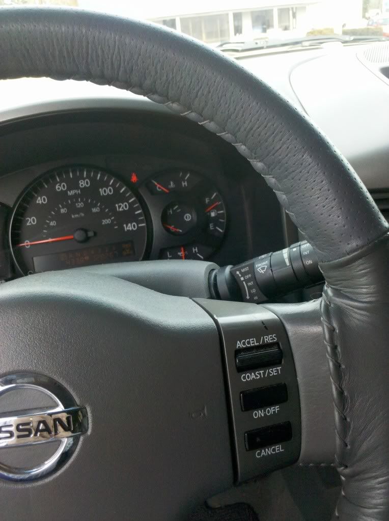 Nissan titan leather steering wheel cover #7