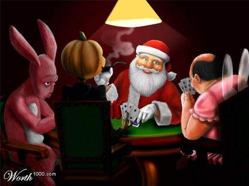 santa poker Pictures, Images and Photos