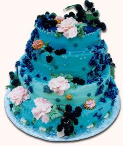 blue flowers cake Pictures, Images and Photos