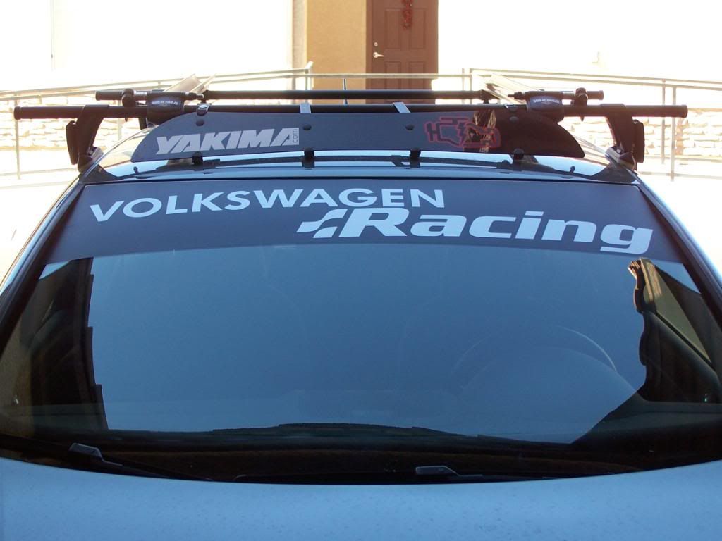 Where to get the Volkswagen Racing windshield and roof banner?