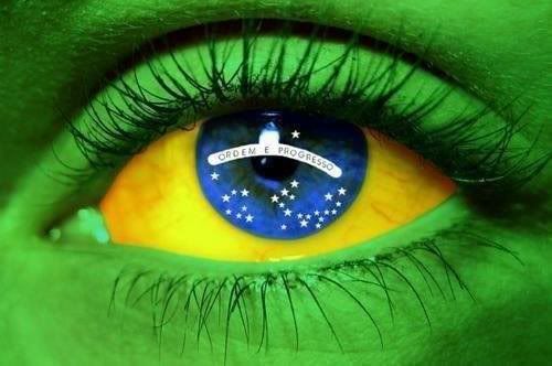 brazilian flag eye Image
