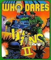 Who Dares cover art Take that, soldier from an unnamed country which is almost certainly Germany in the 1940s!