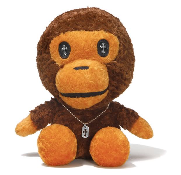 Chrome Hearts x A Bathing Ape Baby Milo Plush Toy BapeTalk A Bathing Ape