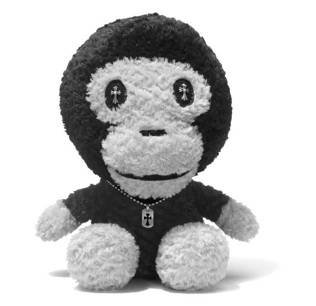 Chrome Hearts x A Bathing Ape Baby Milo Plush Toy BapeTalk A Bathing Ape