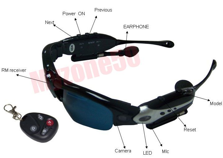 4gb Spy Video Sunglasses Camera Dvr With Remote Control Ebay 2750