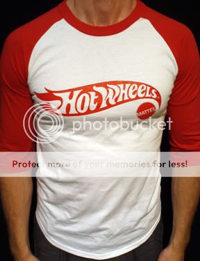 Hot Wheels t shirt vintage style jersey wht/red*  