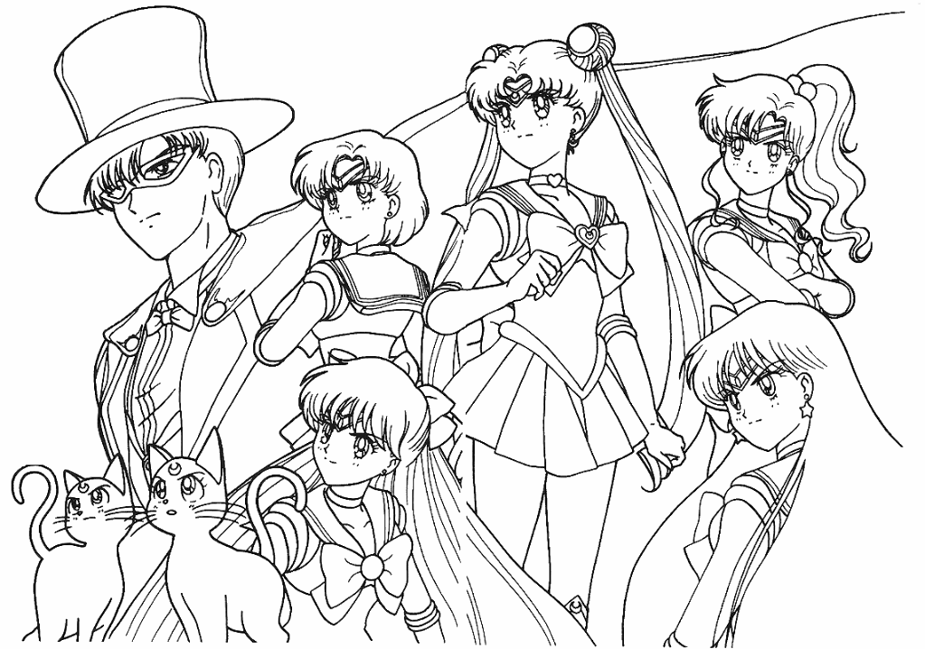 sailor moon and scout coloring pages - photo #21