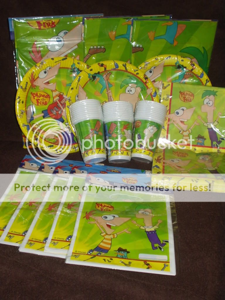 Phineas and Ferb 133 Pce Birthday PARTY PACK/SET for 30  