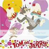 Tom and Jerry Cake 54pc Birthday PARTY PACK/SET for 10  