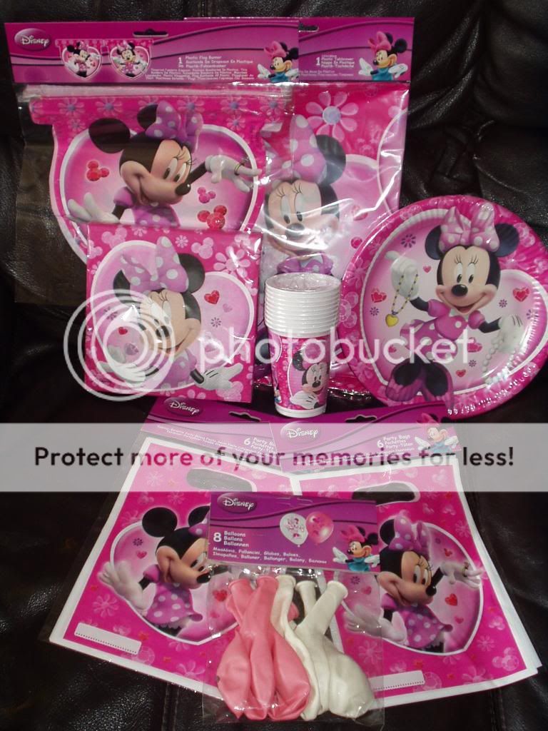Pink Minnie Mouse Birthday Party Tableware All Items