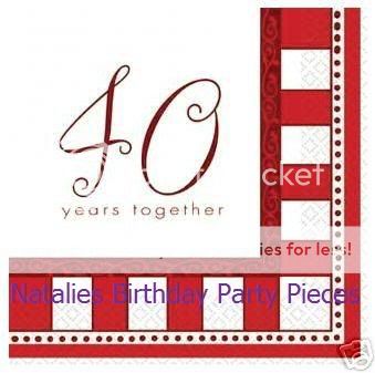 40th Ruby/Red Wedding Anniversary Party Decorations/Banners All Items 