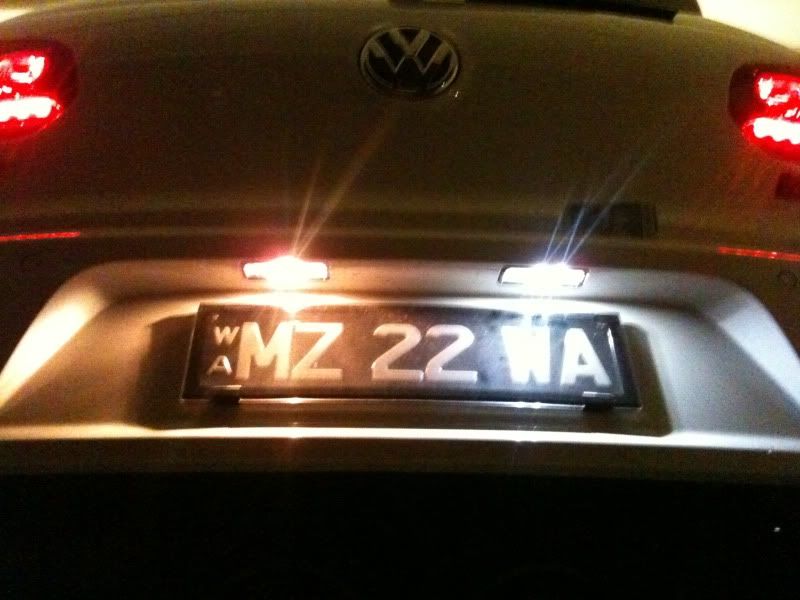 vw golf number plate bulb