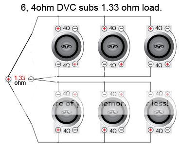 wiring dvc 4 ohm subs x6 -- posted image.