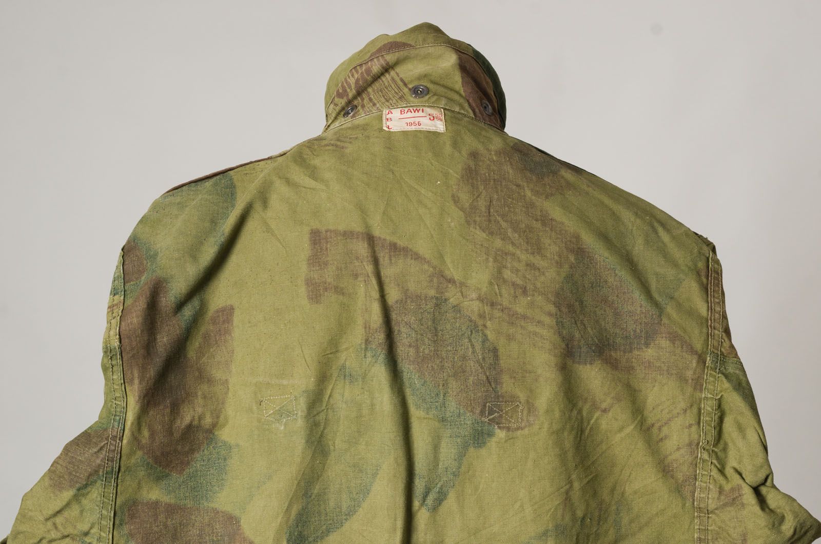 1955 Belgian ABL BAWI Para camo smock, Green Camouflage Jacket, Size 5 ...