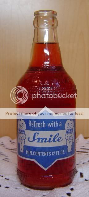 Old vintage ACL soda pop bottle SMILE with 2 kewpies Ohio rare smi2 