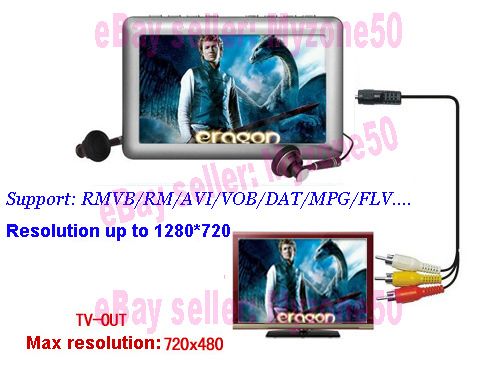 8G 4.3 Portable Video Player Recorder DVR DVS 720P  