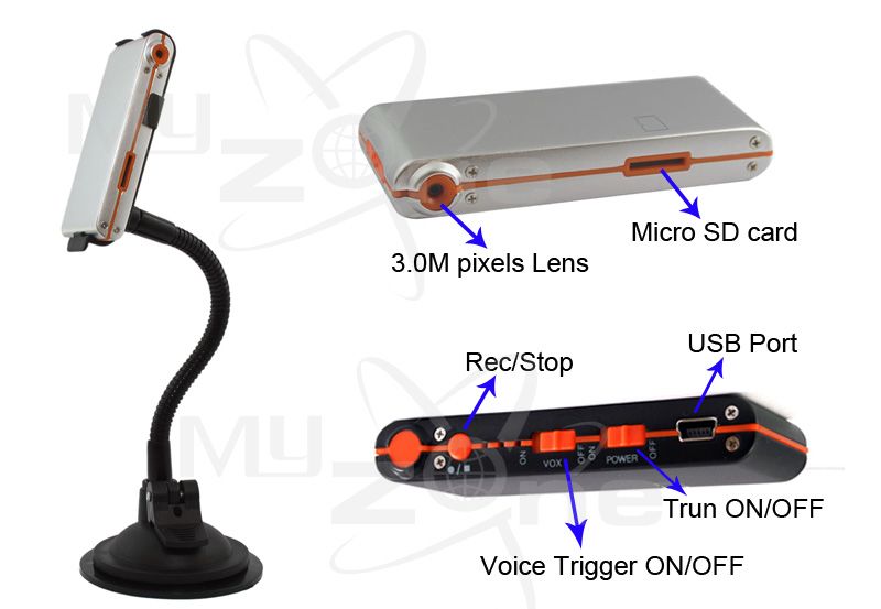 Voice Activated Trigger Video, Standby Time is Up to 500 Hours