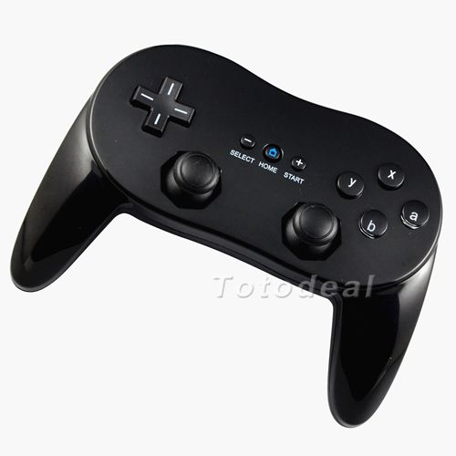 2 Classic Pro Controller for Nintendo Wii Remote Game Black White
