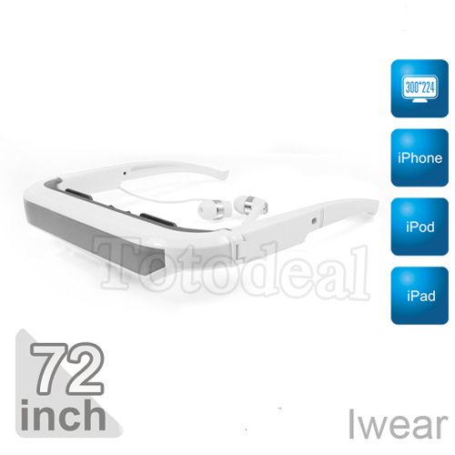 72Virtual Video Glasses Eyewear Iwear for Apple player  your private 