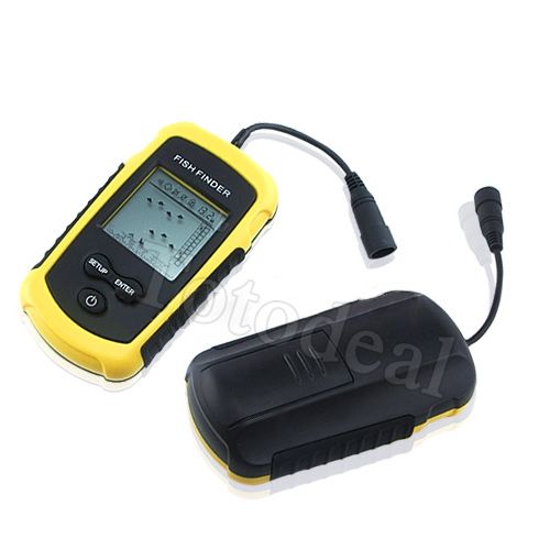 100M LCD Sona Sensor Fish Finder depth Fishfinder Alarm  